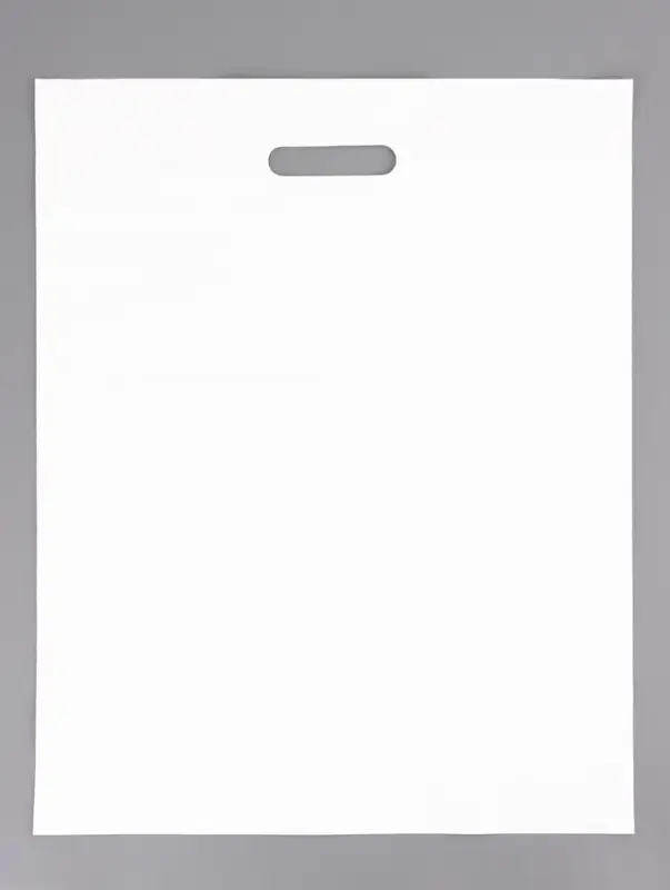 Пакет полиэтиленовый с вырубной ручкой, Белый 40&times;50 См, 90 мкм