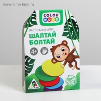 Настольная игра «Шалтай-болтай», 50 деревянных фишек, 10 карт, мешок для хранения, 4+