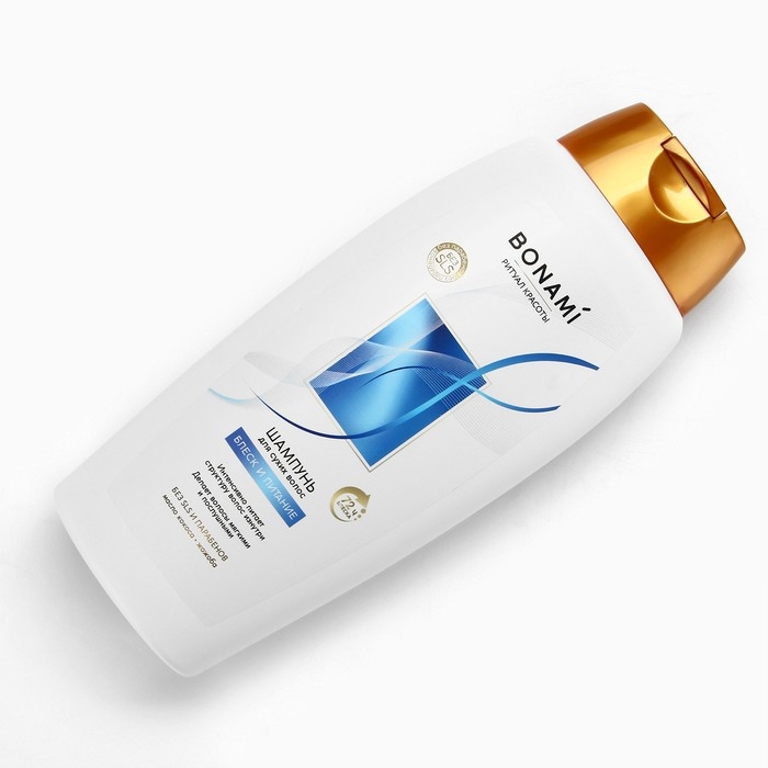 Шампунь для волос с маслом кокоса и жожоба, блеск и питание, 750 мл, BONAMI