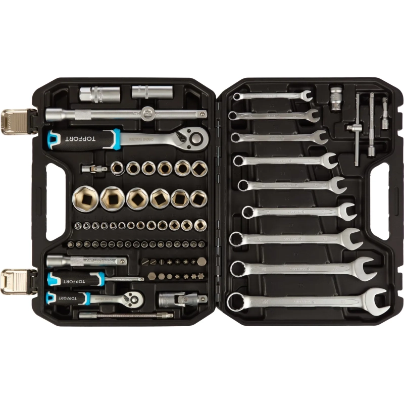 Набор инструмента Topfort 82 предметов 1/4 и  1/2
