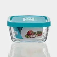 Контейнер для хранения продуктов Classic Wawe, 360 мл, с крышкой, стекло, прозрачный