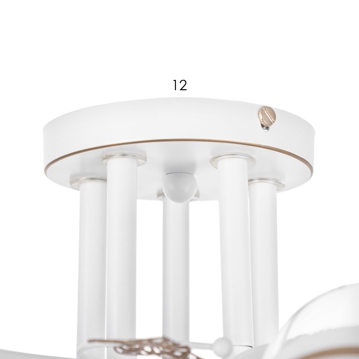 Люстра Люстра "Мия" 5х60Вт Е27 Белый, золото 59х18х24см