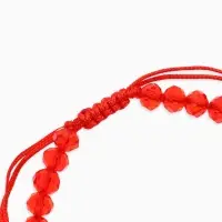 Браслет-оберег &laquo;Красная нить&raquo;, рука счастья Хамса, хрусталики, синий в чернёном серебре, d=8 см