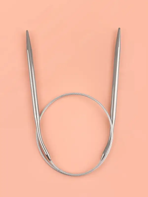 Спицы круговые, для вязания, с металлическим тросом, d=4.5 мм, 10/40 см Спицы круговые, для вязания, с металлическим тросом, d=4.5 мм, 10/40 см