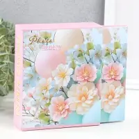 Фотоальбом на 40 фото 10х15 см "Весеннее цветение" в коробке 4,5х14х17 см