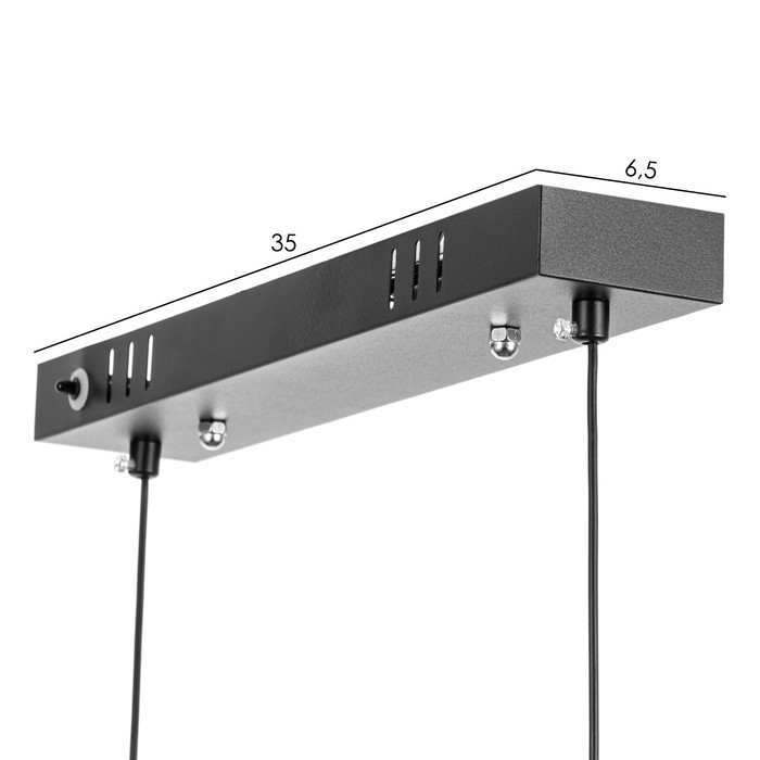 Светильник с ПДУ Светильник с ПДУ "Вирджин" LED 150Вт 3000-6000К черный 80х24х26 см