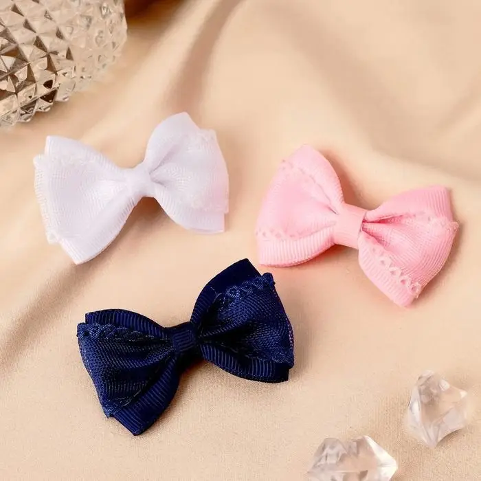 Зажим для волос  Зажим для волос "Первоклассница"  бант с сеточкой, 5,5 см