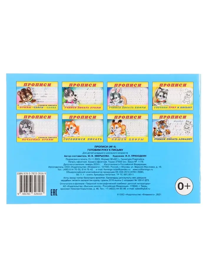 Раскраска-пропись &laquo;Готовим руку к письму&raquo;