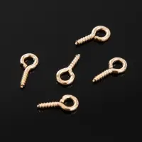 Держатель для кулона винтовой СМ-936, (набор 10 шт.) 1.2&times;0.5&times;0.1 см, цвет золото