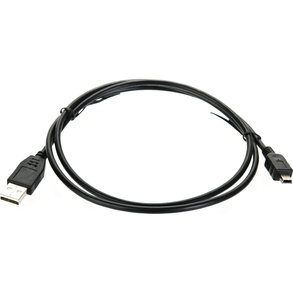 Кабель USB 2.0 A-->mini-B 5P (1м) черный, Telecom<TC6911BK-1.0M