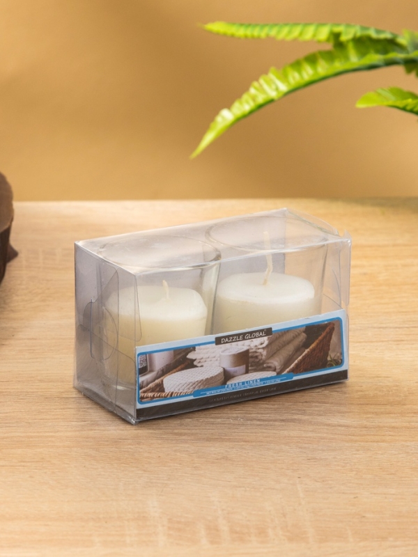 Набор свечей "DAZZLE CANDLE" 70 гр, свежий лён