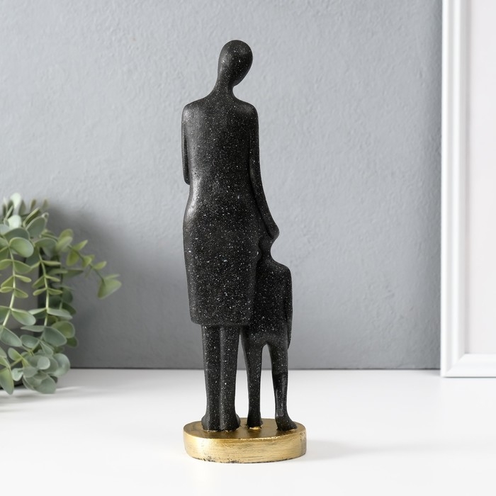 Сувенир полистоун Сувенир полистоун "Она всегда рядом" чёрный 7,5х8,5х28 см