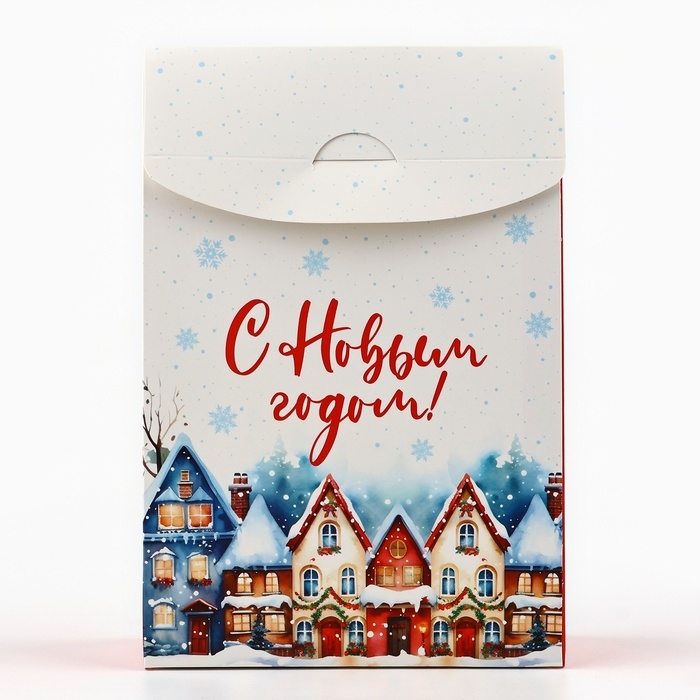Коробка подарочная новогодняя складная «Снежный город», 15 х 7 х 22 см, Новый год Коробка подарочная новогодняя складная «Снежный город», 15 х 7 х 22 см, Новый год