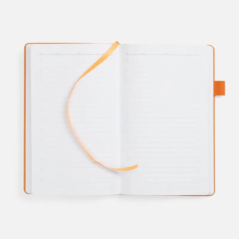 Ежедневник White Shall, недатированный, бело-оранжевый Ежедневник White Shall, недатированный, бело-оранжевый