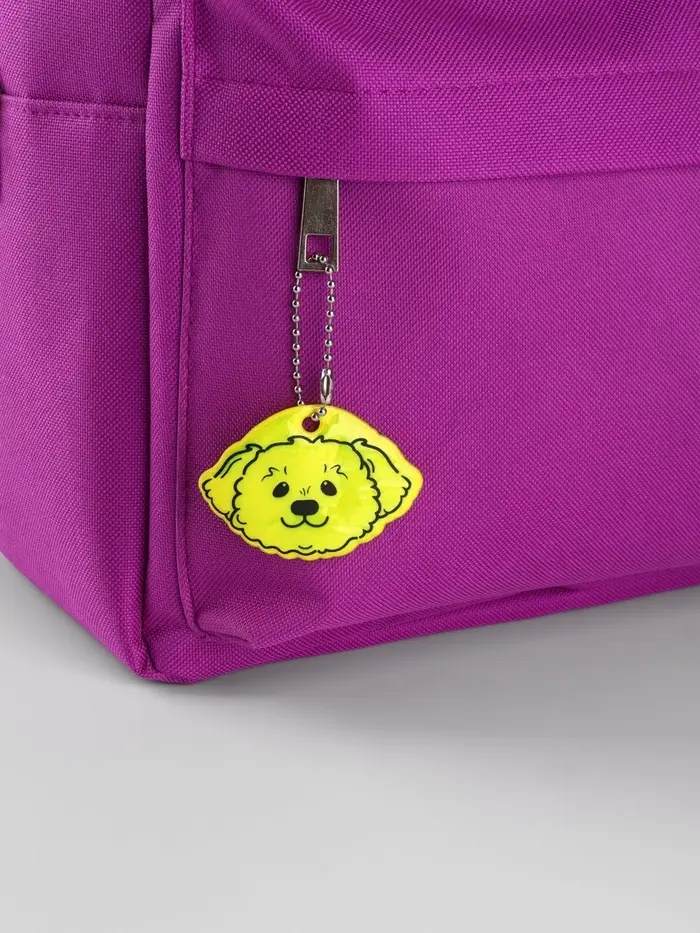 Светоотражающий элемент &laquo;Морда пуделя&raquo;, двусторонний, 6&times;4.3 см, МИКС