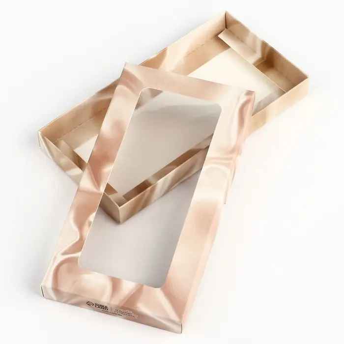 Коробка для шоколада «Шёлк», с окном, 16.4 х 8.4 х 1.7 см Коробка для шоколада «Шёлк», с окном, 16.4 х 8.4 х 1.7 см
