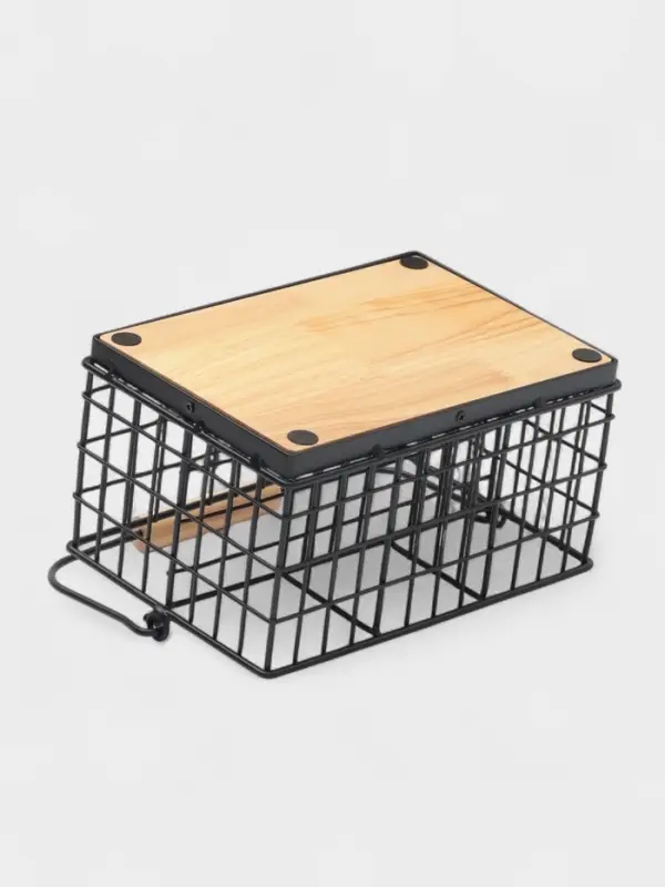 Корзина для мелочей Доляна &laquo;Эстетика&raquo;, 23&times;16&times;12 см, чёрная