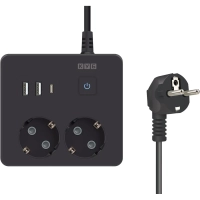 Удлинитель Power Cube, 2р,3USB, 3500 Вт, 16А,1.9 м, 3x1,0 черн.(PC-1B-2M)