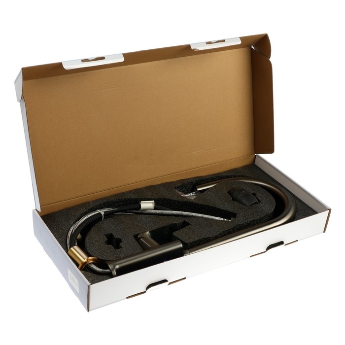 Смеситель для кухни ZEIN Z3785, однорычажный, вытяжной излив, аэратор 2 режима, графит Смеситель для кухни ZEIN Z3785, однорычажный, вытяжной излив, аэратор 2 режима, графит