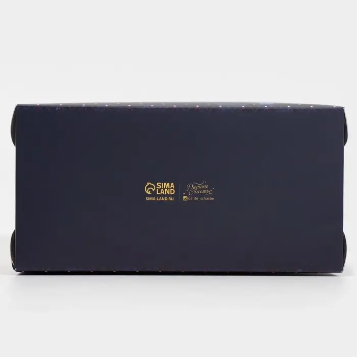 Коробка для капкейка &laquo;Фотографичный синий&raquo;, 16 х 8 х 10 см