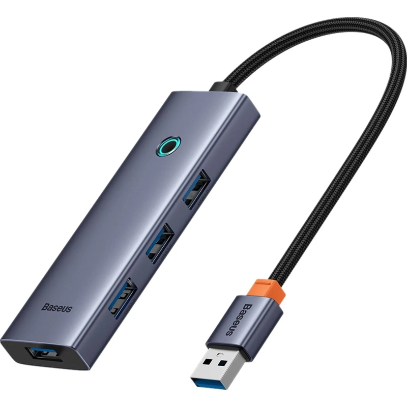 Разветвитель USB Baseus UltraJoy 4-Port Sp.Grey C-USB3.0 B0005280A813-03