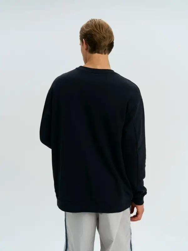 Свитшот оверсайз унисекс Omnifit, черный, размер XS/S Свитшот оверсайз унисекс Omnifit, черный, размер XS/S