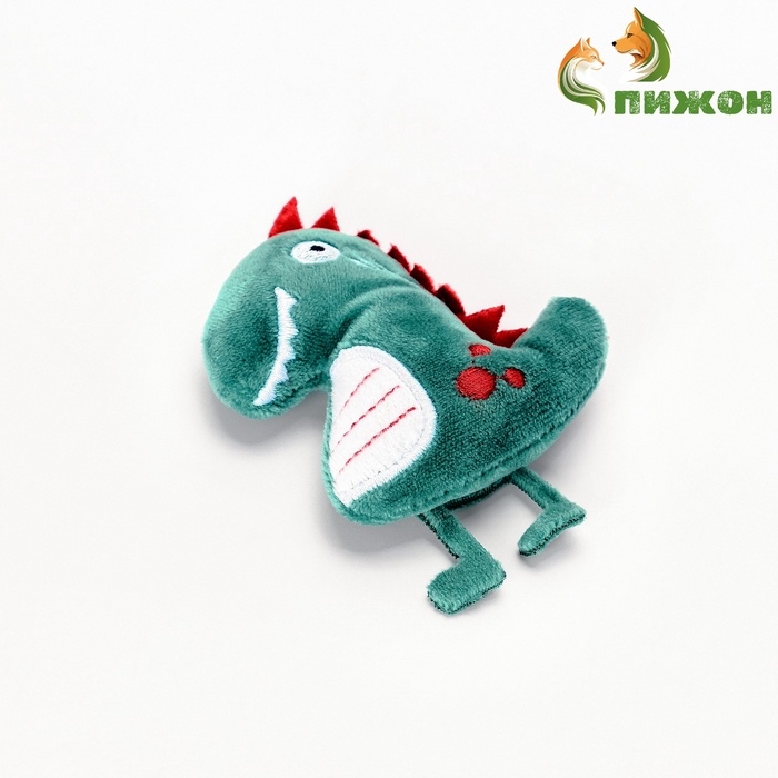 Игрушка для кошек с кошачьей мятой  Игрушка для кошек с кошачьей мятой "Дракон", 10 см, зелёная