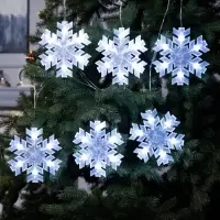 Гирлянда &laquo;Нить&raquo; 2 м с насадками &laquo;Снежинка матовая&raquo;, IP20, прозрачная нить, 36 LED, свечение белое, 220 В