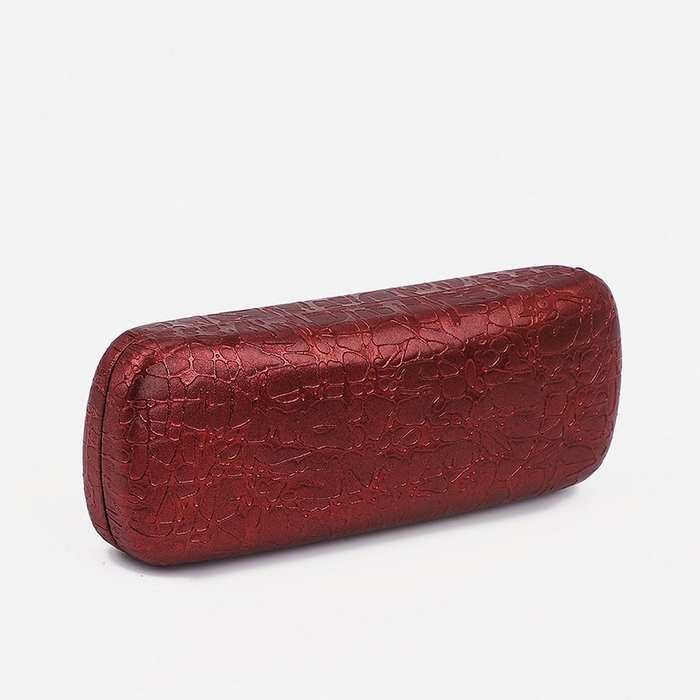 Футляр для очков на хлопушке, длина 15,5 см, цвет бордовый Футляр для очков на хлопушке, длина 15,5 см, цвет бордовый