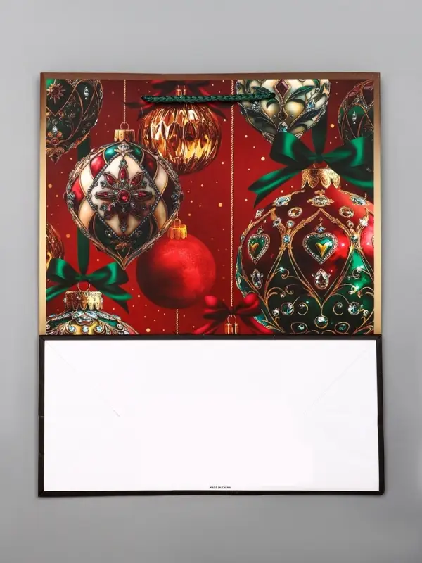 Пакет подарочный новогодний ламинированный, «Новогодняя пора» , 26×12×32 см