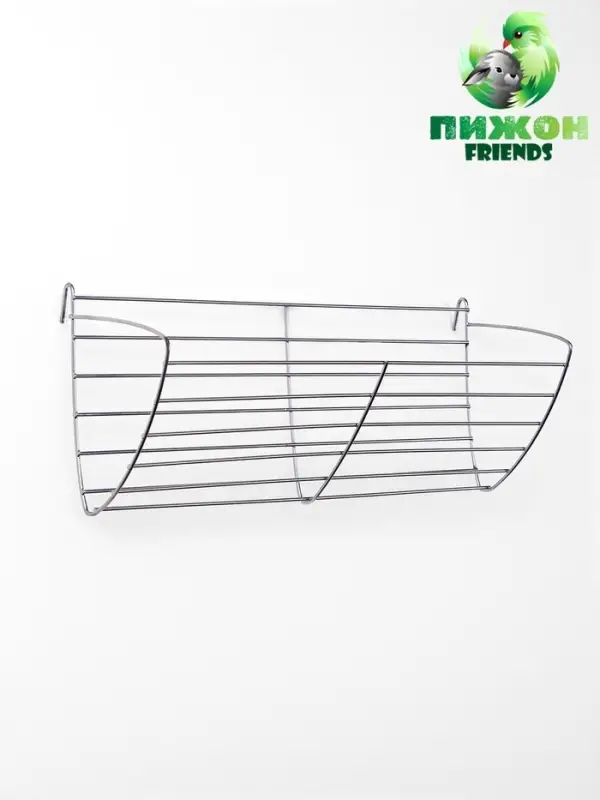 Кормушка для сена, 28&times;9&times;10 см, металл, серебристая