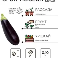 Семена Баклажан &laquo;Король Рынка&raquo;, 0.1 г, &laquo;Рецепты дедушки Никиты&raquo;