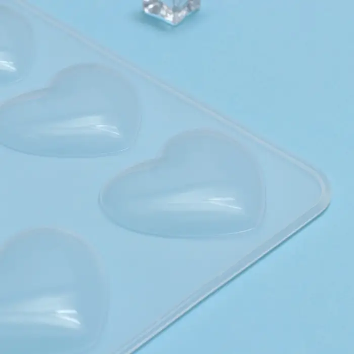 Форма для шоколада Доляна &laquo;Сердечки&raquo;, силикон, 20&times;17.5&times;0.6 см, 9 ячеек (5.5&times;5 см), прозрачная