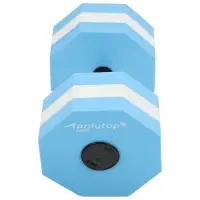 Гантель для аквааэробики ONLYTOP, гексагональная, 27&times;16&times;16 см, цвет голубой