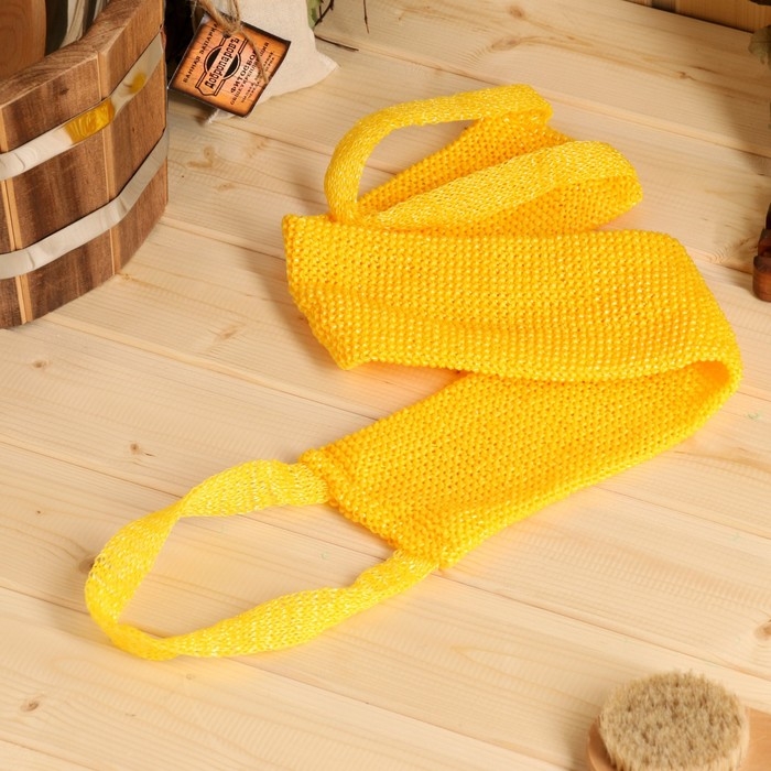 Мочалка банная вязаная Мочалка банная вязаная "Супердлинная", 70х11см, цвет микс