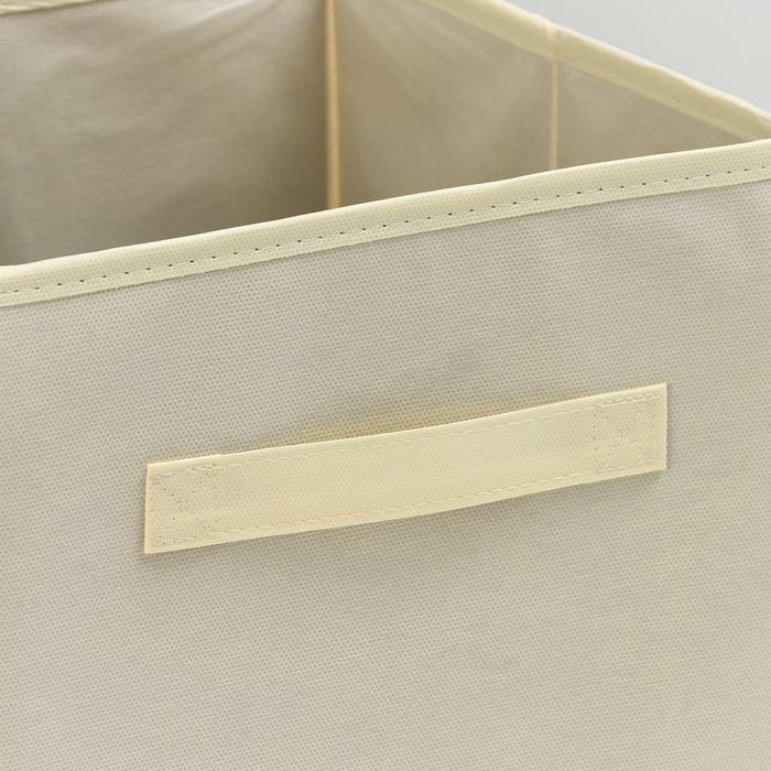 Короб для хранения, 28×28×28 см, набор 3 шт, цвет молочный Короб для хранения, 28×28×28 см, набор 3 шт, цвет молочный