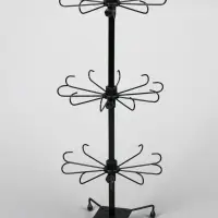 Вертушка, 3 яруса по 10 крючков, 27&times;65 см, чёрная