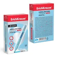 Маркер текстовыделитель ErichKrause Liquid Visioline V-14 Pastel, 0.6-4.0 мм, жидкие чернила на водной основе, голубой
