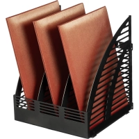 Лоток вертикальный Attache 240мм, сборный,3 отделения, черный
