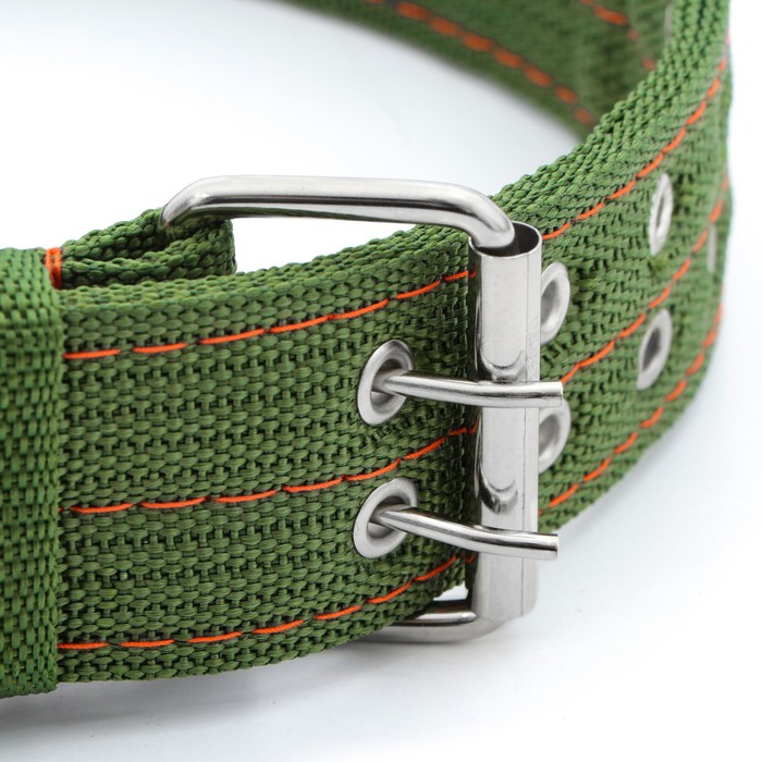 Ошейник четырехслойный с вертлюгом, 80 х 4,9 см, ОШ 64-74 см, полиэстер, зелёный Ошейник четырехслойный с вертлюгом, 80 х 4,9 см, ОШ 64-74 см, полиэстер, зелёный