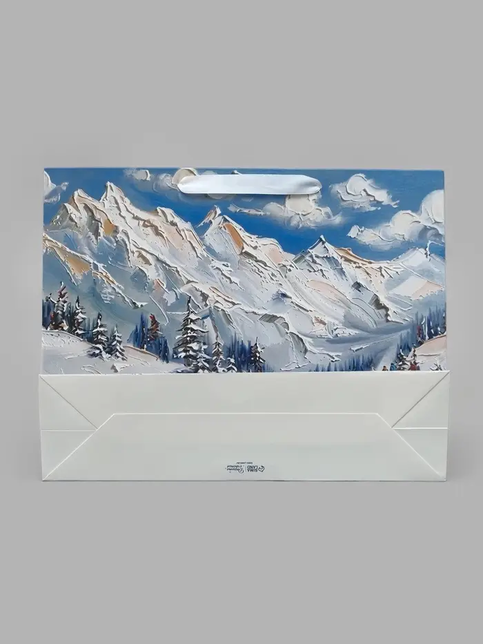 Подарочный пакет &laquo;Зима&raquo;, с лентой 40 &times; 31 &times; 11,5 см