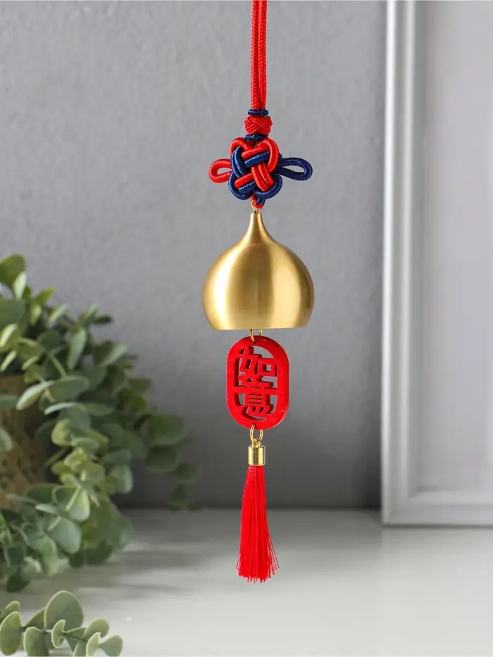 Колокольчик "Золотой купол и узел счастья" 4,5х4,5х10 см