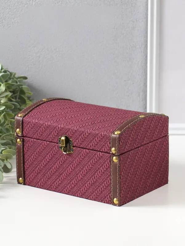 Шкатулка дерево "Диагональ" слива набор 2 шт 19х13,5х12 23х17х14 см