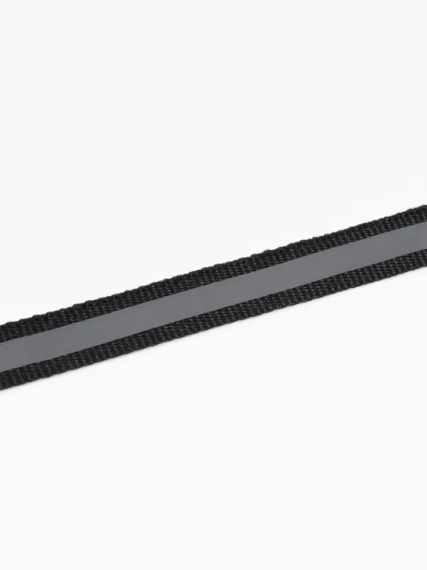 Светоотражающая лента-стропа, 10 мм, 5&plusmn;1 м, чёрная