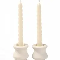 Свечи витые, 1.5&times;15 см, 2 шт., белый