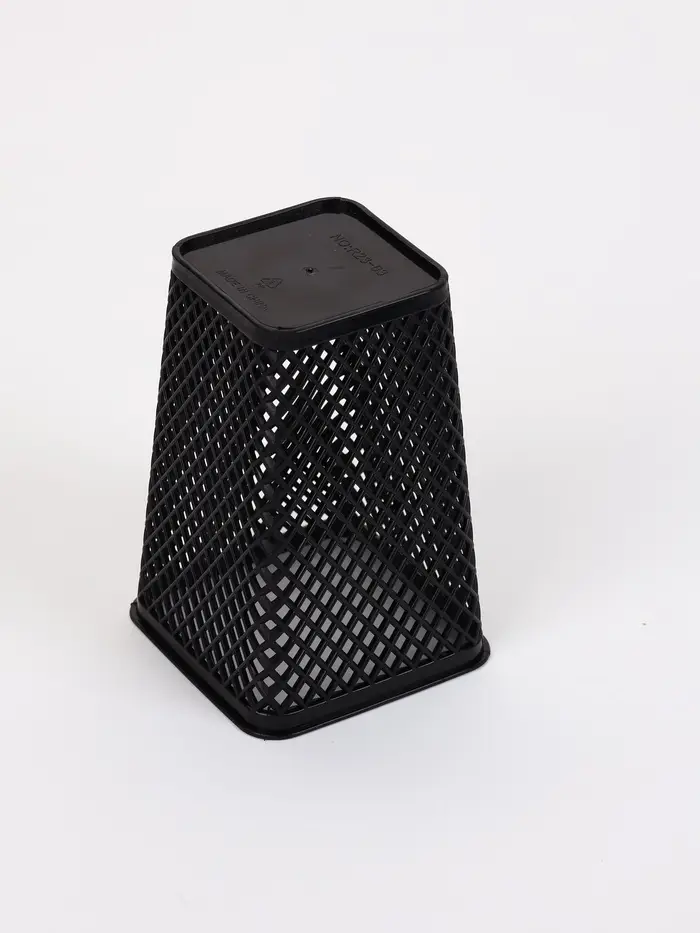Корзины для хранения &laquo;Аура&raquo;, набор 4 шт.: 7.5&times;7.5&times;18 см, чёрные