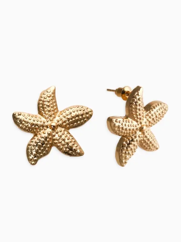 Серьги металл &laquo;Морская звезда&raquo;, цвет золото