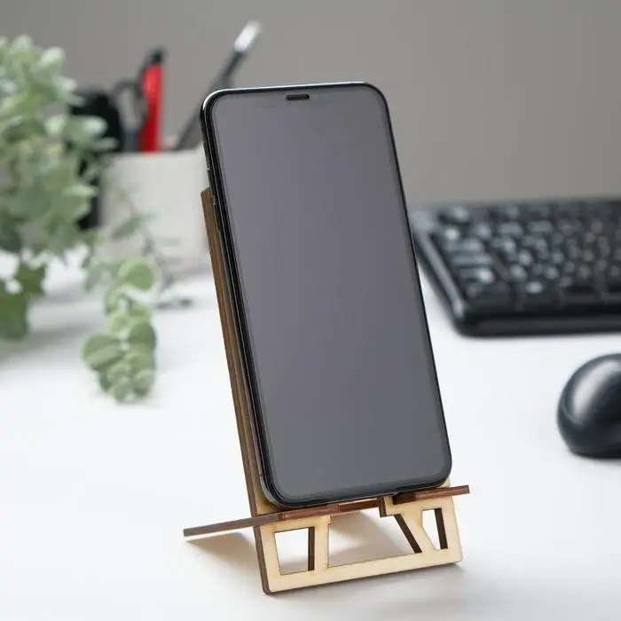 Подставка под телефон «Линии», 15×8 см, дерево