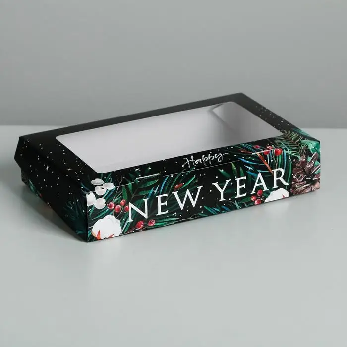 Коробка складная Happy Ney Year, 20 х 12 х 4 см