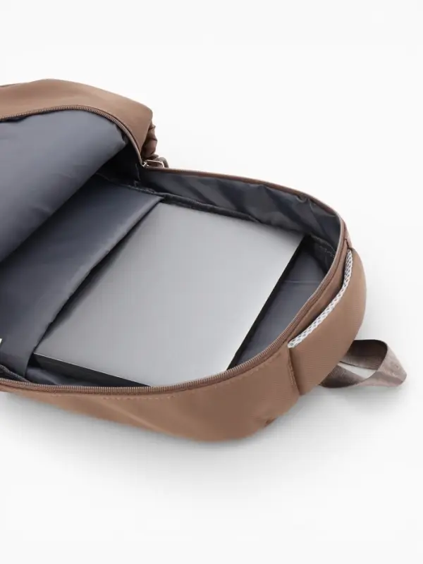 Рюкзак школьный, &laquo;Уставший кот&raquo;, 5 карманов, 2 отделения, 31&times;13.5&times;45 см, коричневый